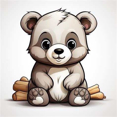 Premium Ai Image Cartoon Panda Bear Sitting On The Ground With A Pile