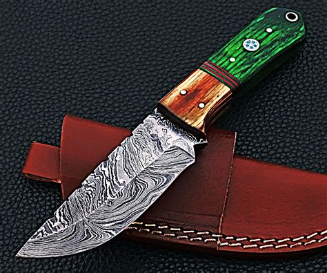 Damascus Steel Blade Knife Custom Handmade Damascus Steel Etsy