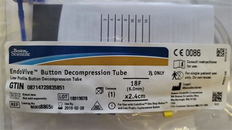 Boston Scientific 8865 Endovive Button Decompression Tube Low Profile
