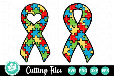 Autism Ribbons An Autism Awareness Svg Cut File 524730 Cut Files
