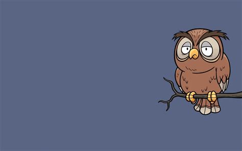 Owl Cartoon Illustration Hd Wallpaper Wallpaper Flare