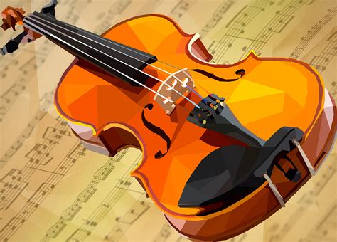 Violin Vector Illustration Low Poly On Behance