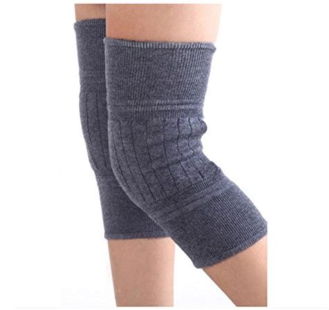 Unisex Cashmere Wool Knee Brace Pads Winter Warm Thermal Knee Warmers Sleeve For Women Men Dark