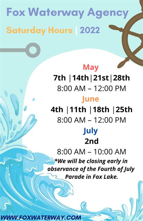 Our Office Will Be Open On Saturdays During Prime Season – Starting May