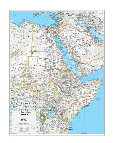 Northeastern Africa Map National Geographic Atlas Of The World