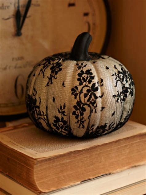 Classy Glam Halloween No Carve Pumpkin Ideas