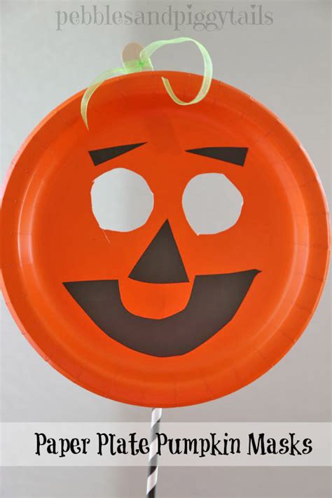 Easy Paper Plate Pumpkin Mask