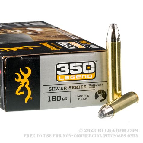 20 Rounds Of Bulk 350 Legend Ammo By Browning 180gr Sp