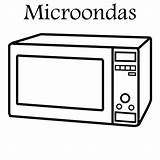Microwave Oven Clipart Microondas Coloring Open Para Colorear Horno Sheets Clipartmag October Template sketch template