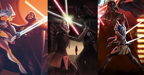 10 Stunning Fan Art Pieces Of The Duel Between Darth Vader And Ahsoka Tano