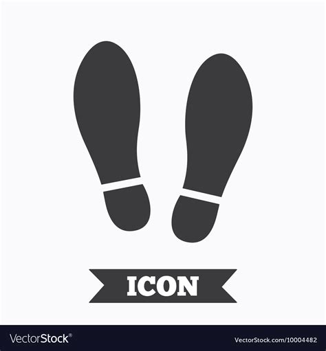 Imprint Shoes Sign Icon Shoe Print Symbol Vector Image
