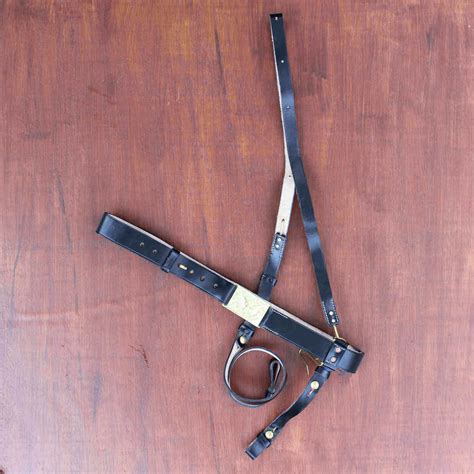 M1850 Officer Black Leather Sword Belt Civil War Sutler