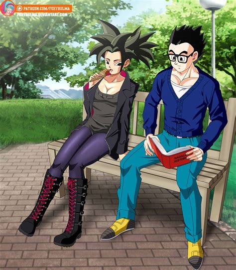Commission Kefla And Gohan In The Park By Foxybulma Dragon Ball