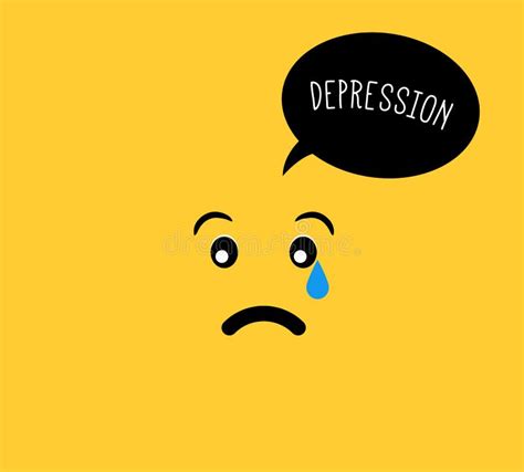 Simple Illustration Of Depression Mood Background Stock Vector