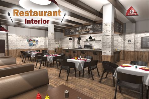 Restaurant Interior 3d Interior Unity Asset Store