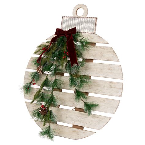 White Pallet Wood Christmas Ornament Outdoor Décor 30 At Home