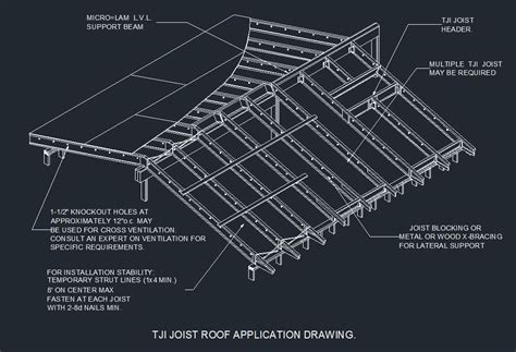 Wood Tji Roof Joist Installation Graphic Files Plans And Details