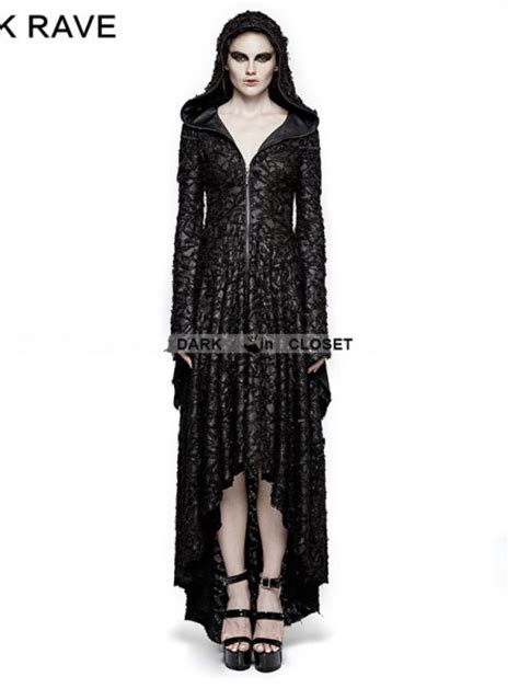 Punk Rave Black Gothic Vampire Decadent Hooded Dress