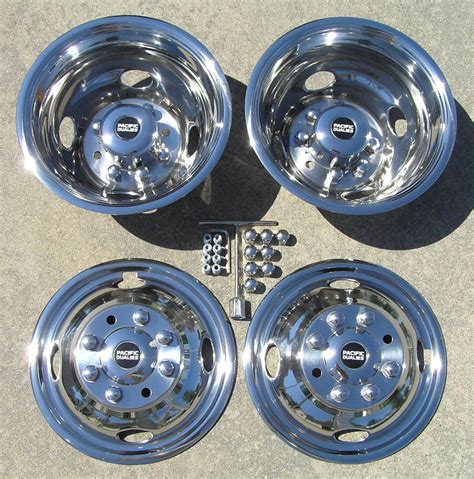 Ford F450 F450 F 53 16 10 Lug Stainless Steel Wheel Cover Hubcap Liners Set 4 Wheels Tires