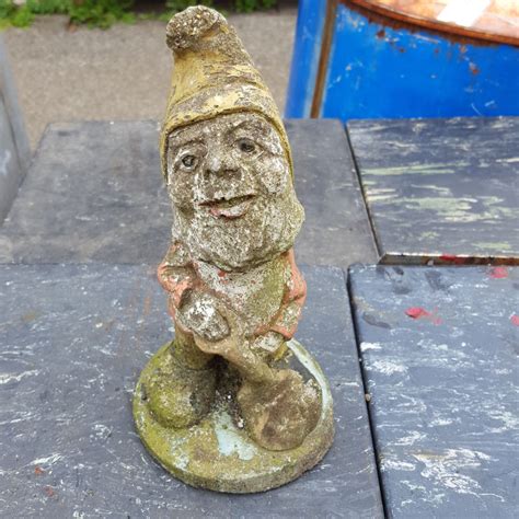 Vintage Concrete Garden Gnome Tramps Prop Hire