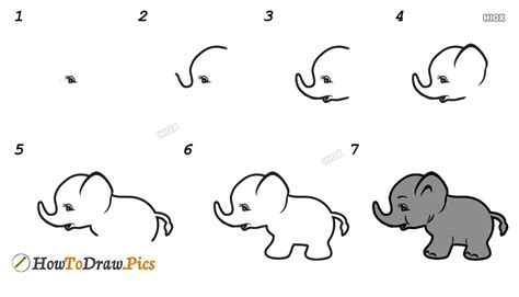 Elephant Drawing Instructions Step By Step Elephant Drawing Tutorial