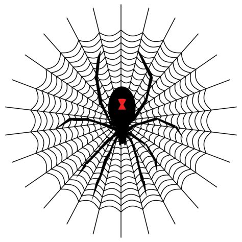 Intricate Spider Web Style 2 With Black Widow Free Svg