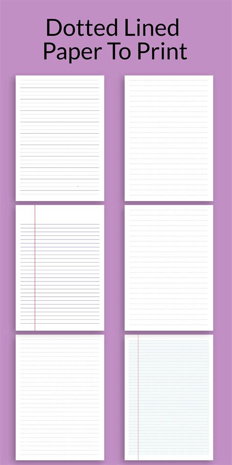 This Dotted Lined Paper To Print Designed To Help You Schedule Your