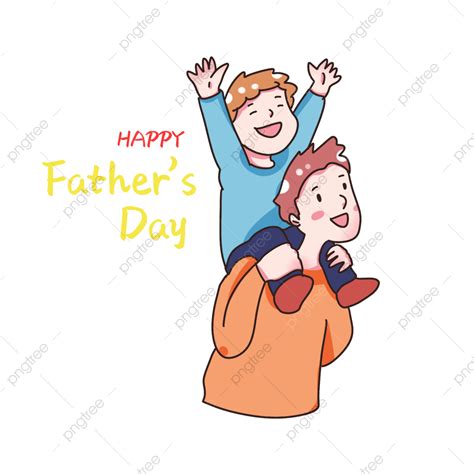 Father And Son White Transparent Vector Cartoon Watercolor Father S