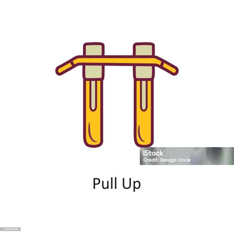 Pull Up Vector Filled Outline Icon Designillustration Trainingssymbol
