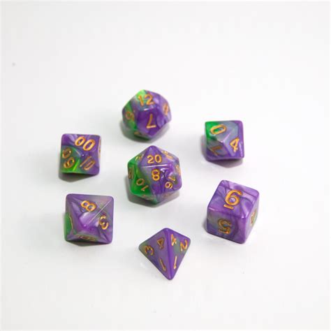 Lavender Swirl Polyhedral Dice Set — Thediceoflife Dice Jewelry And