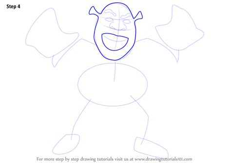 How To Draw Shrek Grene Ogre Shrek Step By Step