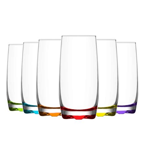Lav 6 Piece Adora Rainbow Highball Glasses Set 390ml Wholesale Prices