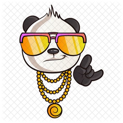 Pandas Thug Life Icon Download In Sticker Style