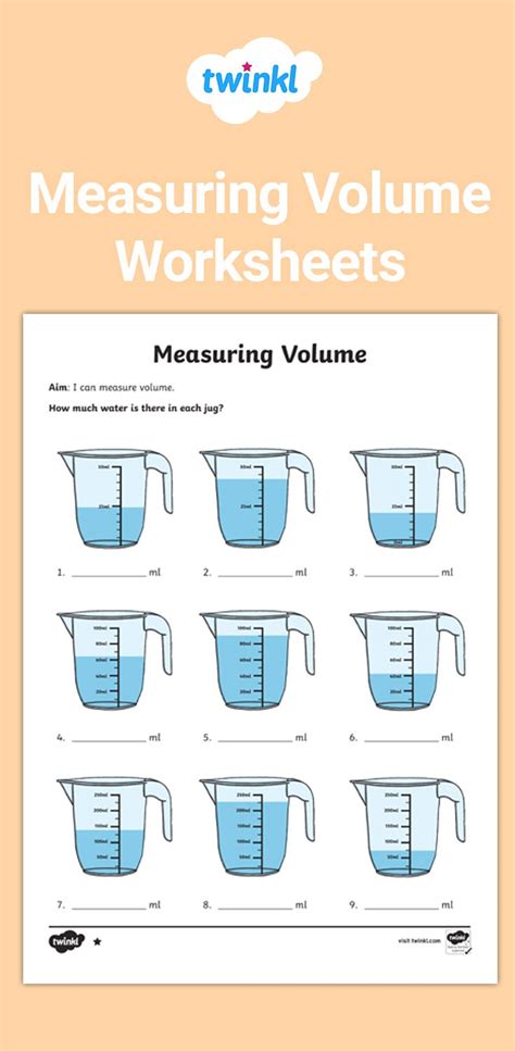 Measuring Volume Worksheets