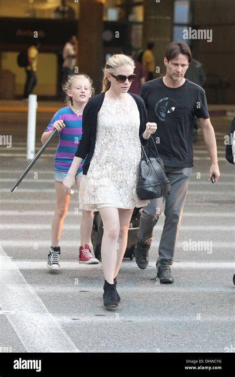 Stephen Moyer And His Daughter Lilac Pick Up A Pregnant Anna Paquin At