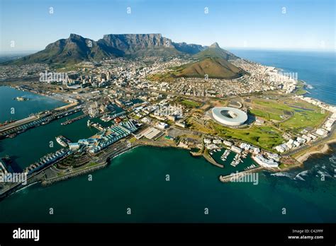 Aerial View Of The City Of Cape Town South Africa Stock