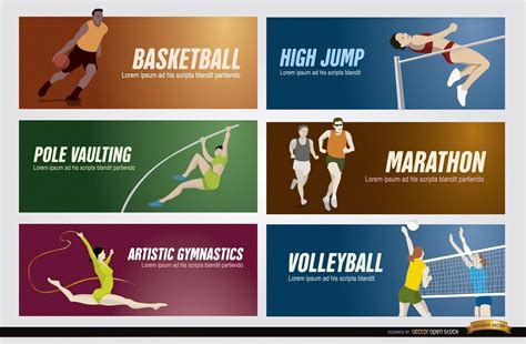 Olympic Sports Banners Vector Download
