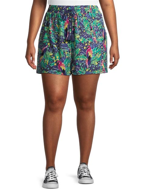 Terra And Sky Terra And Sky Womens Plus Size Super Soft Shorts With