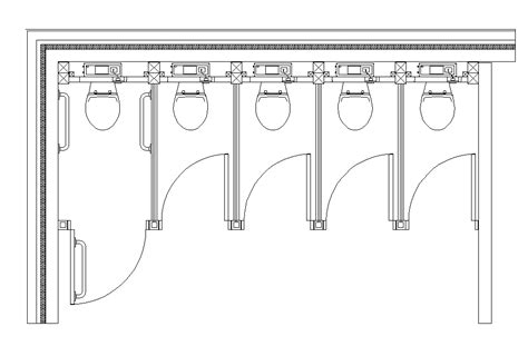 Public Toilet Detail Plan Layout Dwg File Cadbull