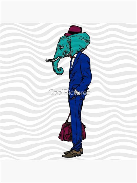Elephant Gentleman Poster By Goolpictures Redbubble