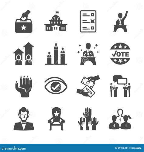 Democracy And Political Icons Stock Vector Illustration Of Minister