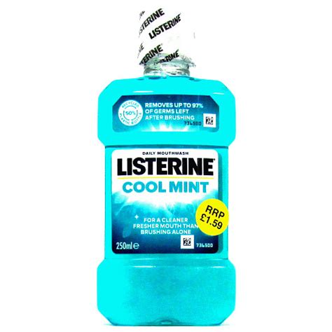 listerine essentials cool mint mouthwash 250ml bb foodservice