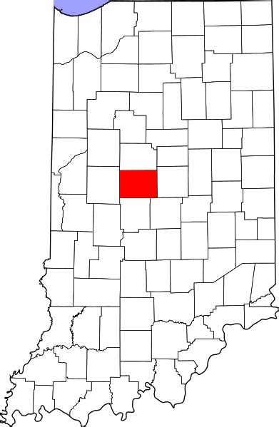 Image Map Of Indiana Highlighting Boone County