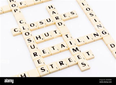 Concept Of Uk High Street Crisis Retail Crisis In Letter Tiles