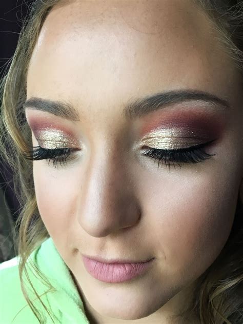 Prom Makeup Maroon And Gold Makeup Smokey Eye Makeup Prom Look Maroon