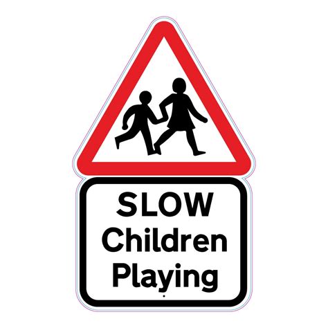 Jaf Graphics Slow Children Playing Sign