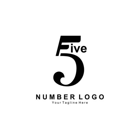 Number 5 Five Logo Design Premium Simple Icon Vector Suitable For