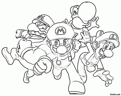 Super Mario Brothers Characters Pictures Coloring Home