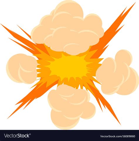 Bomb Explosion Icon Cartoon Style Royalty Free Vector Image