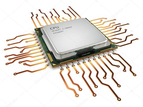 Cpu Central Processor Unit Isolated On White Stock Photo By